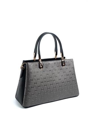 Silver & Polo Platin - Siyah SP1253 Kadın El Çantası