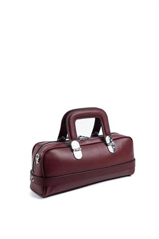 Silver & Polo SP1258 Kadın El Çantası Düz Bordo