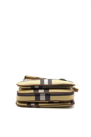 Silver & Polo SP818 Kadın Çapraz Çanta Ekose Bej-Taba