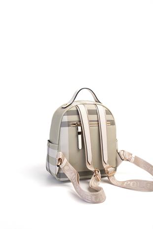Silver & Polo A.Yeşil - Kemik SP1130 Kadın Sırt Çantası