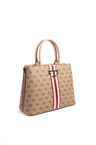 Silver & Polo Koyu Bej - Ten SP924 Kadın El Çantası