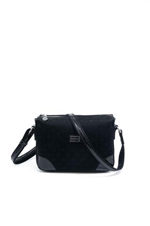 Silver & Polo SP784 Kadın Çapraz Çanta Fashion Siyah-Rugan Siyah