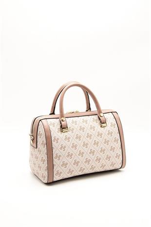 Silver & Polo SP1091 Kadın El Çantası Monogram Pembe-Somon