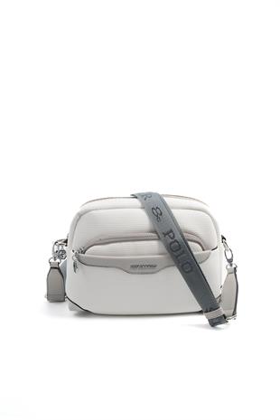 Silver & Polo Beyaz - A.gri SP1201 Kadın Çapraz Çanta