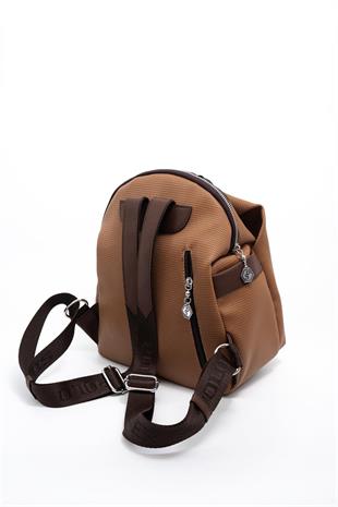 Silver & Polo SP771 Kadın Sırt Çantası Petek Karamel-Kahve