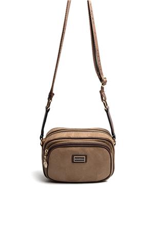Silver & Polo SP1111 Kadın Çapraz Çanta Süet Vizon-Kahve