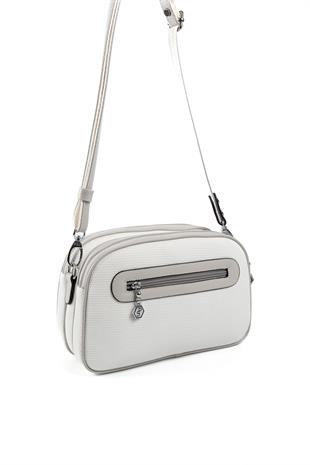 Silver & Polo Beyaz - A.gri SP745 Kadın Çapraz Çanta