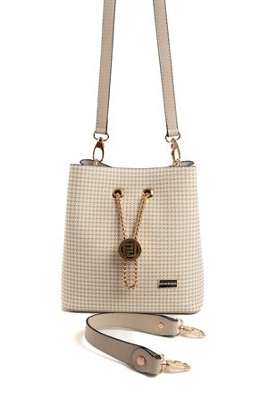 Silver & Polo Kum Bej SP967 Kadın Çapraz Çanta