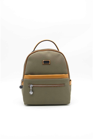 Silver & Polo SP1061 Kadın Sırt Çantası Petek L.Haki-Camel