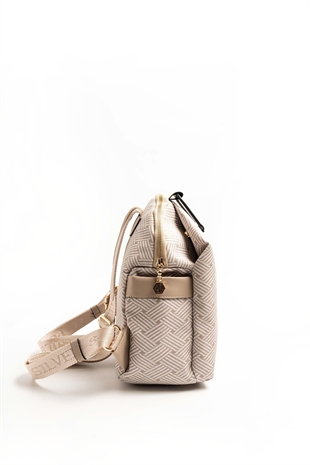Silver & Polo SP771 Kadın Sırt Çantası Ç.Örgü Bej-Kum