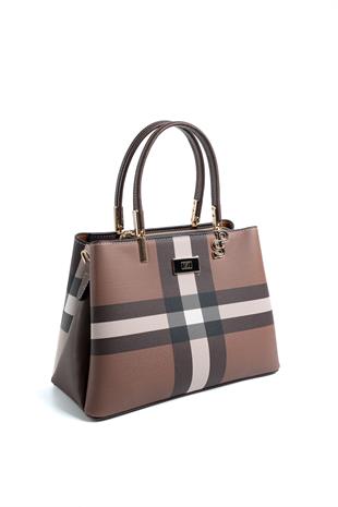 Silver & Polo Koyu Bej - Kahve SP1098 Kadın El Çantası