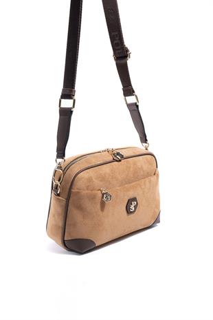 Silver & Polo SP1094 Kadın Çapraz Çanta Süet Taba-Kahve