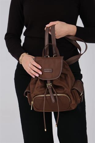 1207 Kadın Sırt Çantası  Tütün-Kahve