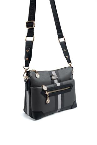 Silver & Polo SP1110 Kadın Çapraz Çanta Ekose Siyah