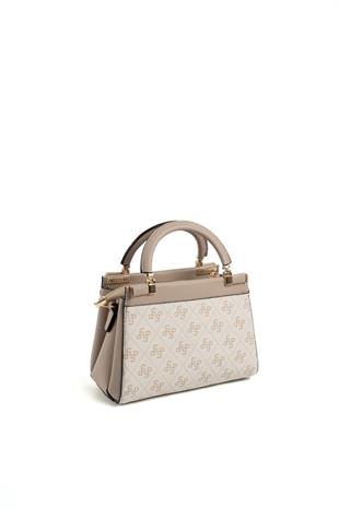 Silver & Polo SP1193 Kadın El Çantası Monogram Bej-Kum