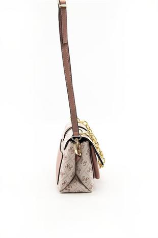 Silver & Polo SP1148 Kadın Çapraz Çanta Monogram Pembe-Somon