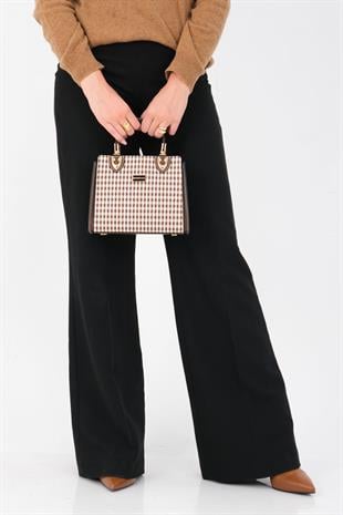 Silver & Polo Kahve Sarı - Kahve SP1133 Kadın El Çantası