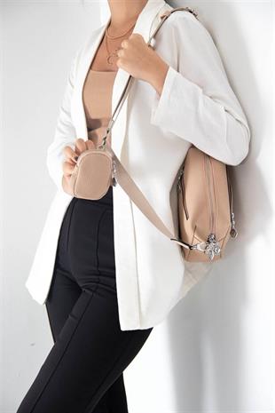 Silver & Polo SP1038 Kadın Çapraz Çanta Petek Nut