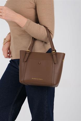 Silver Polo SP1244 Kadın Omuz Çantası Mini Rolax Kahve-Kahve