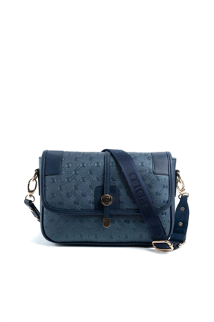 Silver & Polo SP1182 Kadın Çapraz Çanta Logolu Lacivert