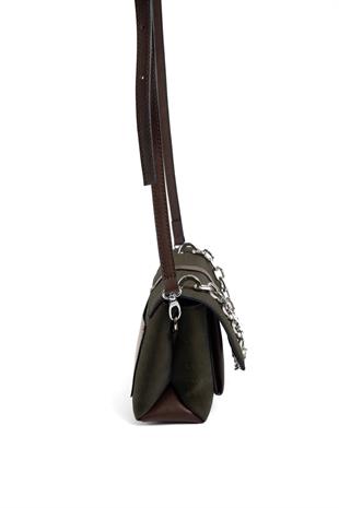 Silver & Polo Haki - Kahve SP1148 Kadın Çapraz Çanta