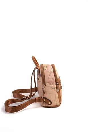 Silver & Polo SP983 Kadın Sırt Çantası Harita Pudra-A.Taba