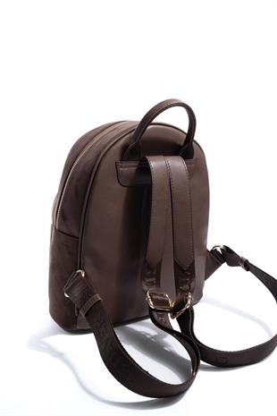 Silver & Polo SP1062 Kadın Sırt Çantası Süet Kahve