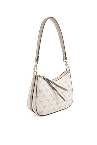Silver Polo Bej - Kum Monogram Kadın Omuz Çantası SP1259