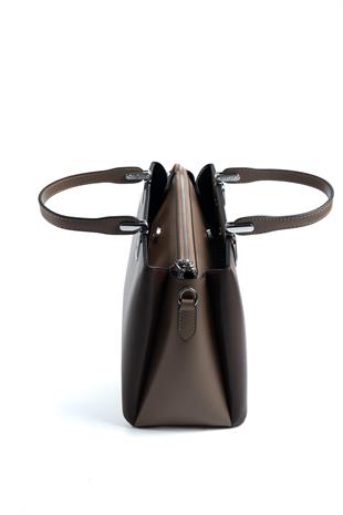 Silver & Polo SP1253 Kadın El Çantası Düz Kahve-Vizon