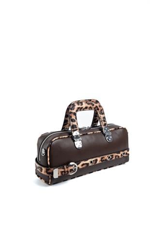 Silver & Polo Leopar Kahve SP1258 Kadın El Çantası