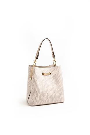 Silver & Polo SP967 Kadın Çapraz Çanta Ç.Örgü Bej-Kum