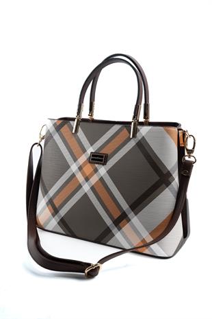 Silver & Polo Haki - Kahve SP924 Kadın El Çantası