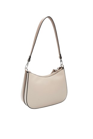 Silver Polo Bej - Latte Düz Kadın Omuz Çantası SP1259