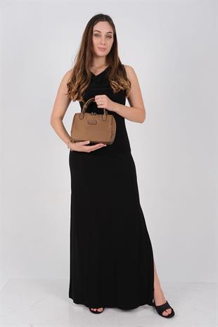 1224 Kadın El Çantası  Tütün-Kahve