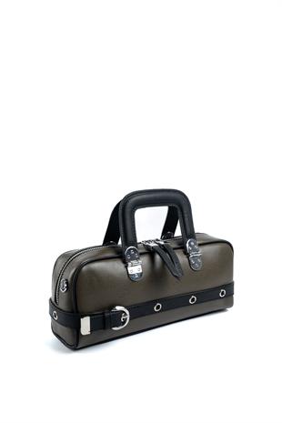 Silver & Polo Haki - Siyah SP1258 Kadın El Çantası