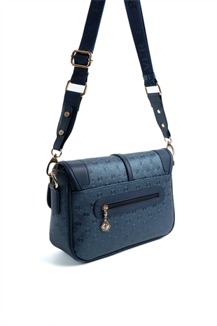 Silver & Polo SP1182 Kadın Çapraz Çanta Logolu Lacivert