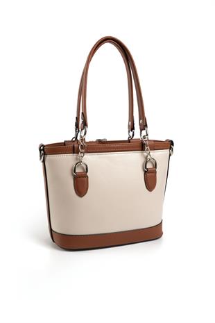 Silver & Polo Bej - Taba SP1155 Kadın El Çantası