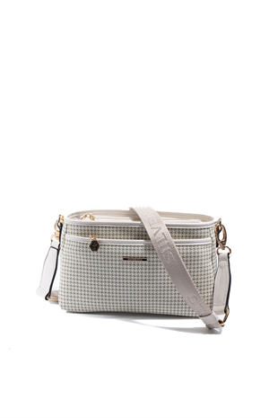 Silver & Polo SP1184 Kadın Çapraz Çanta King Desen Yeşil-Kemik