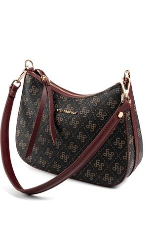 Silver & Polo Kahve Sarı - Bordo SP1259 Omuz Çantası