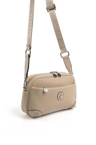 Silver & Polo SP1094 Kadın Çapraz Çanta Petek Bej-A.Taba