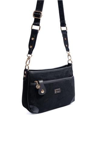 Silver & Polo SP1160 Kadın Çapraz Çanta Süet Siyah