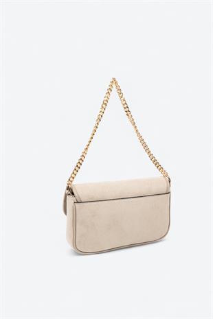 Silver & Polo SP1171 Kadın Omuz Çantası Süet Bej-Kum