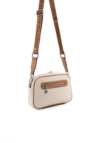 Silver & Polo Bej - A.Taba SP1094 Kadın Çapraz Çanta