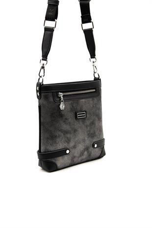 Silver & Polo SP1120 Kadın Çapraz Çanta Petek M.Gümüş-Siyah