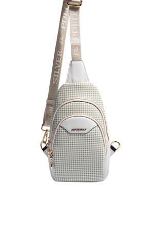 Silver & Polo SP959 Kadın Vücut Çantası King Desen Yeşil-Kemik