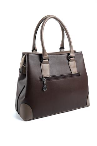 Silver & Polo Kahve - Vizon SP667 Kadın El Çantası