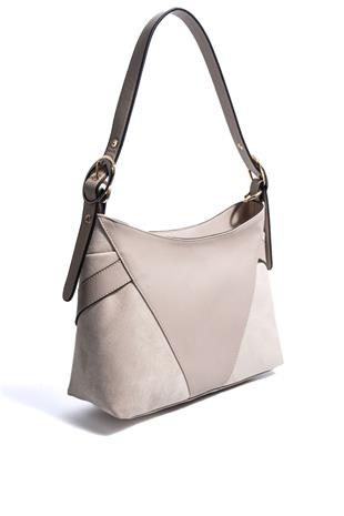 Silver & Polo SP1268 Kadın Omuz Çantası Süet Bej-Kum