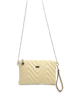 Silver & Polo SP1250 Kadın Portföy & Clutch Crash Sarı-Sarı