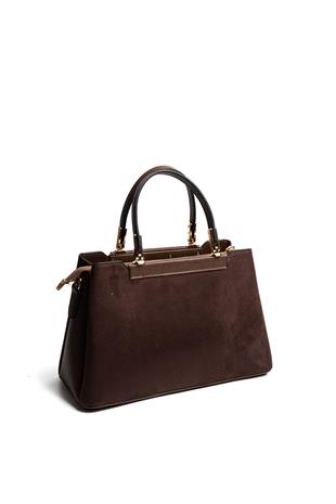 Silver & Polo SP913 Kadın El Çantası Süet Kahve-Kahve