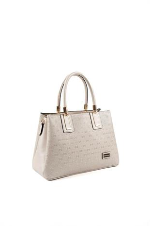 Silver Polo Bej - S.Bej Logolu Kadın El Çantası SP1000